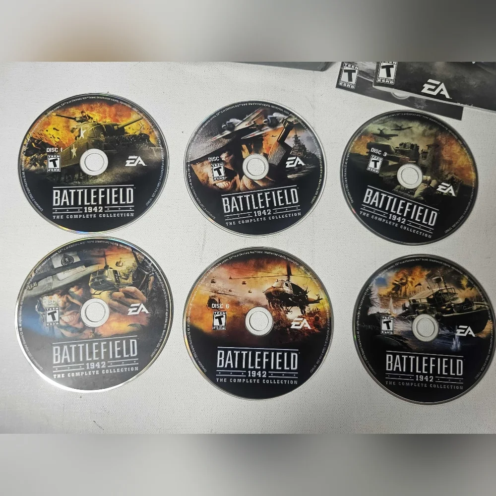 Battlefield 1942 The Complete Collection PC CD-ROM 8-Disc Set Manual Complete